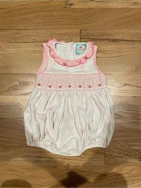 The Smocked Flamingo Pink Rosette Bubble